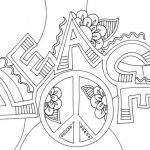 Illustration Peace Coloring Page