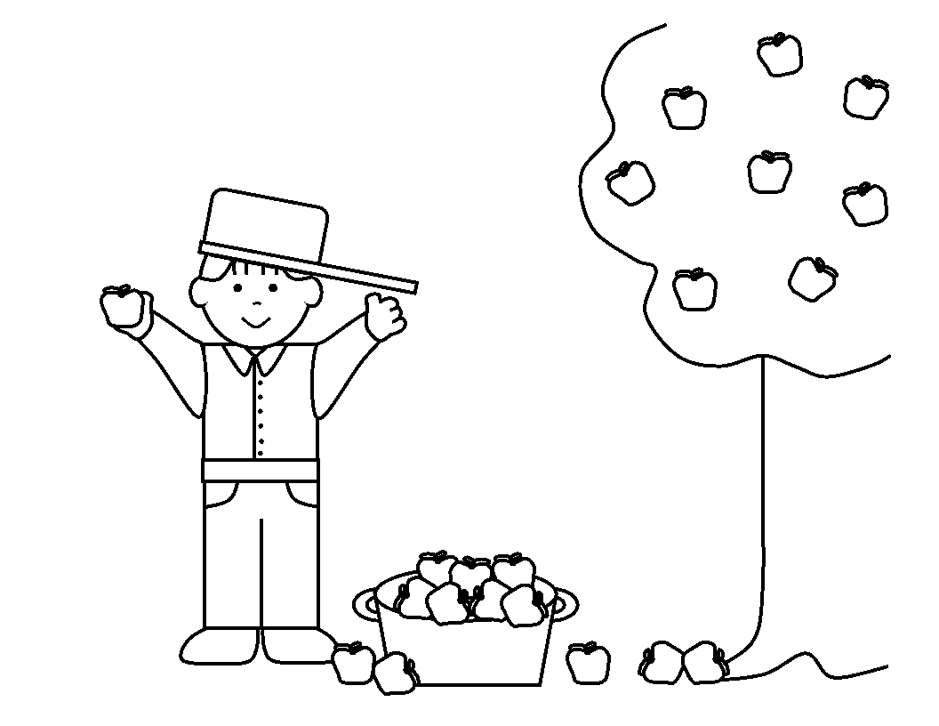 Johnny Appleseed Coloring Page Printable Printable World Holiday