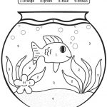 Kindergarten Color by Number Fish Bowl