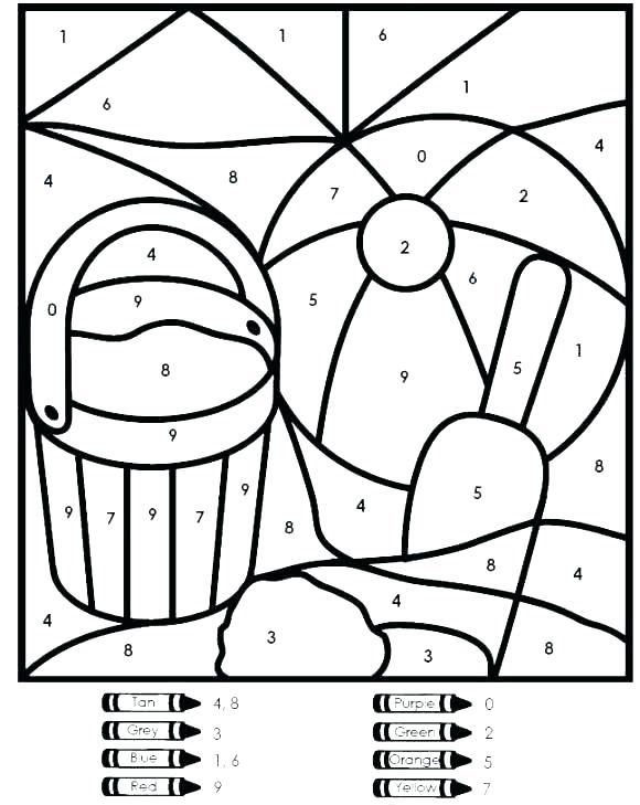 color by number kindergarten