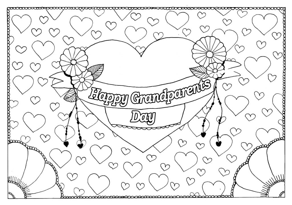 Love My Grandparents Day Coloring Pages