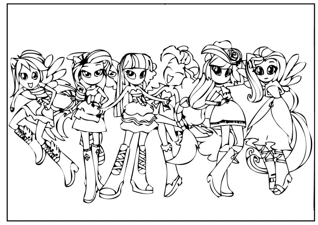 MLP Equestria Girls Coloring Pages