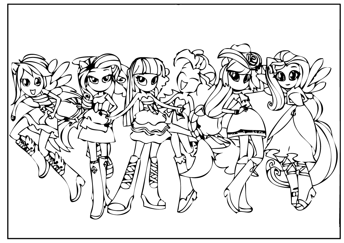 460 Top Coloring Pages My Little Pony Equestria Girl  Images