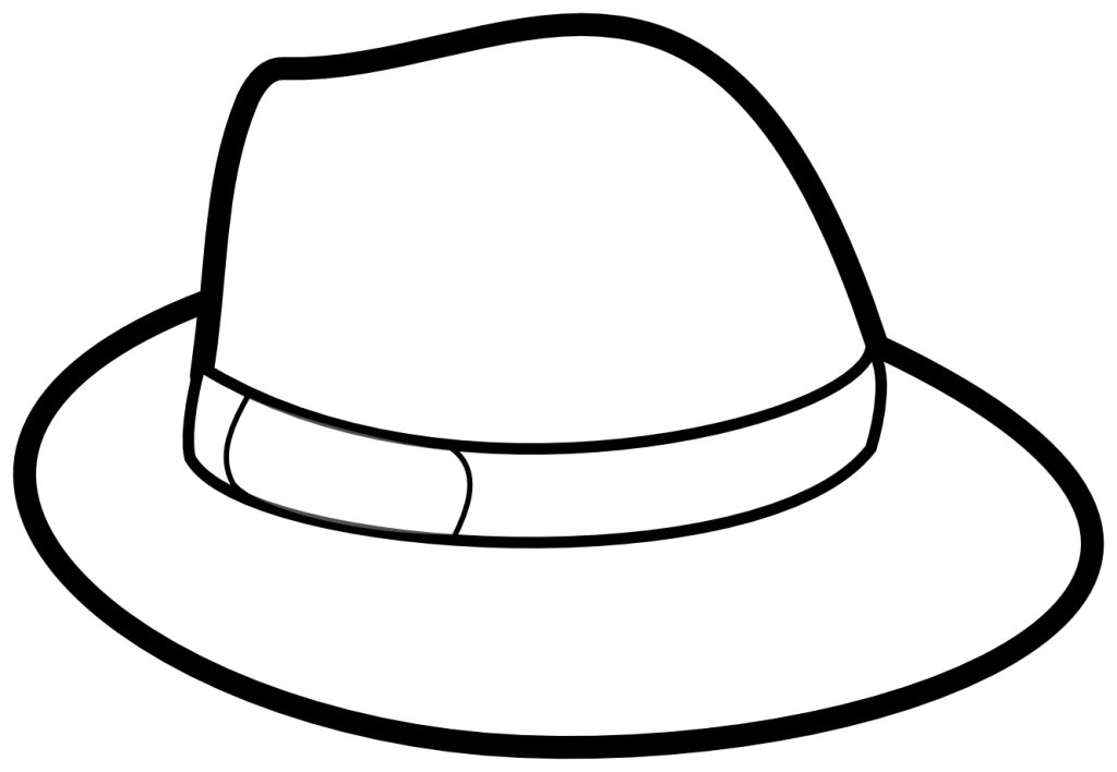 Mans Hat Coloring Page