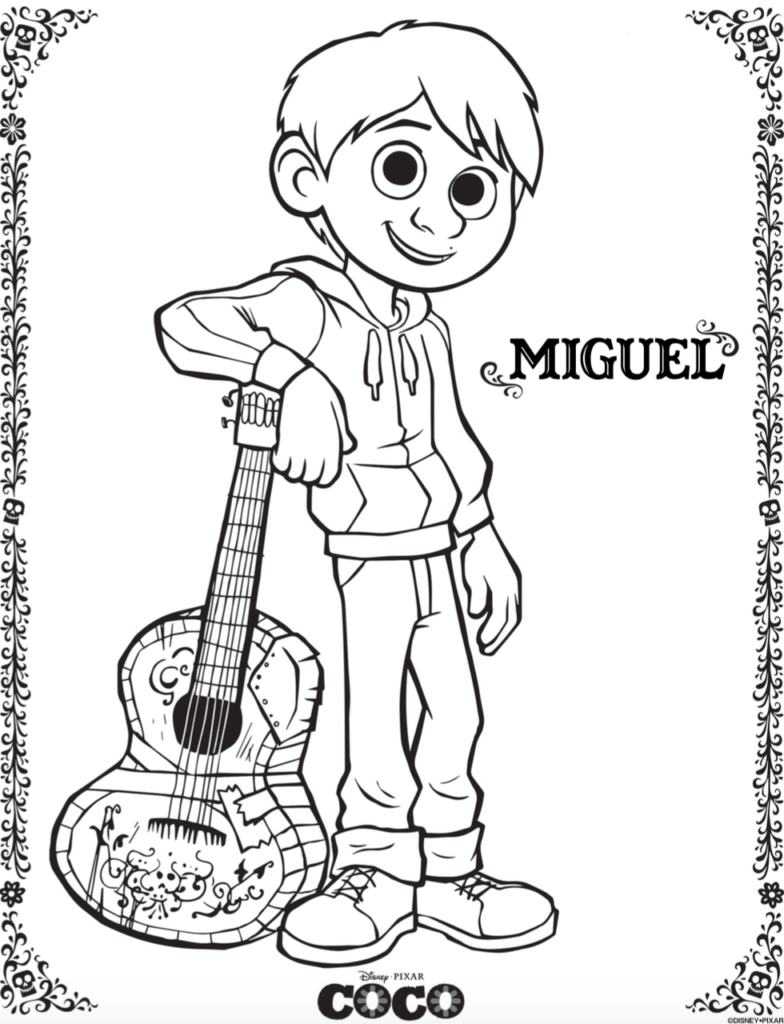 Miguel - Coco Coloring Pages