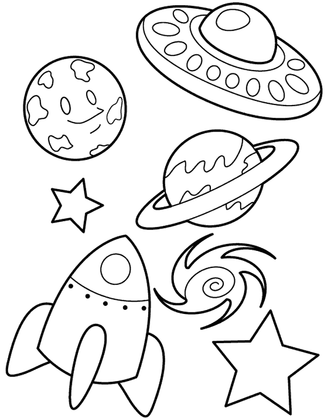 Outer Space Coloring Pages