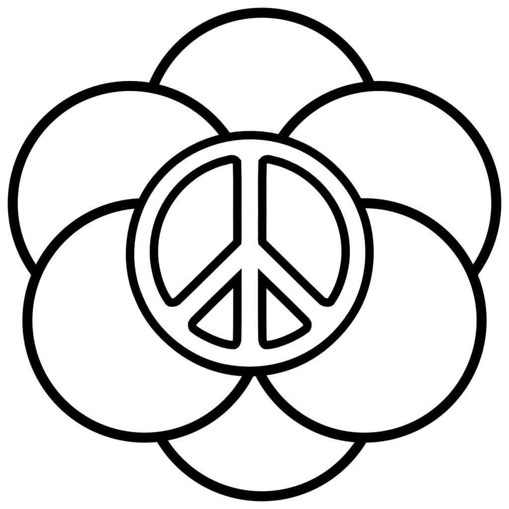 Peace Rings Coloring Page