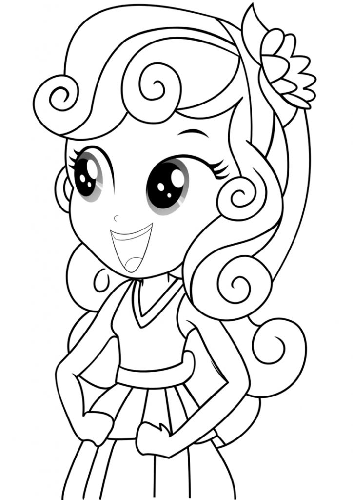 Printable Equestria Girls Coloring Page