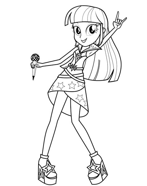 Printable Equestria Girls Coloring Pages