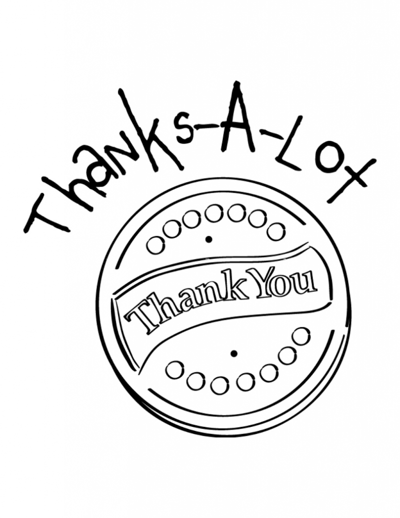 Thank You Cookie Coloring Page