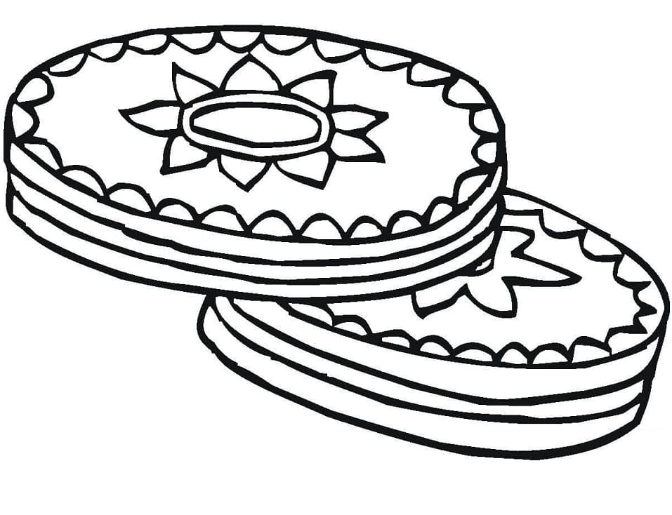 Wafer Cookies Coloring Page