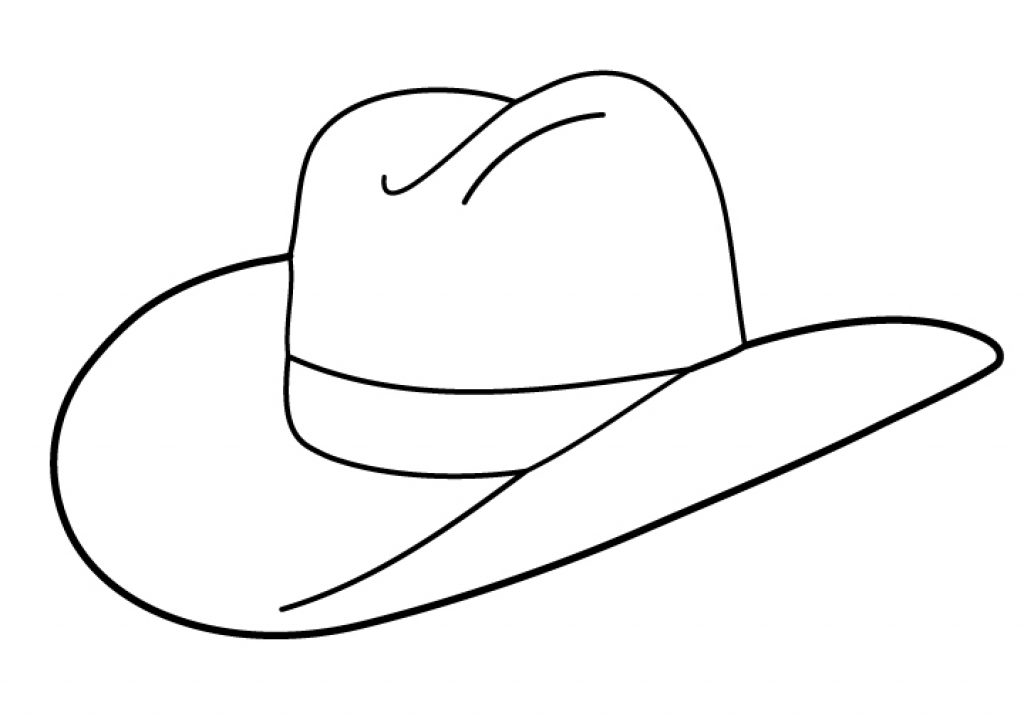 Western Hat Coloring Page