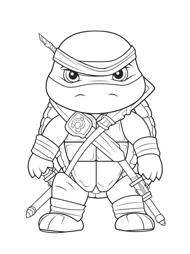 Tartaruga Leonardo  Turtle coloring pages, Ninja turtle coloring pages,  Dinosaur coloring pages