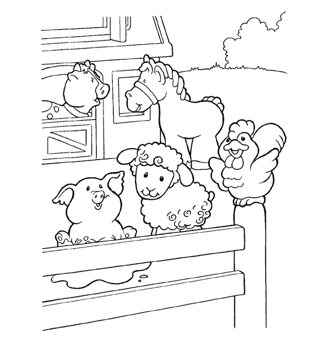 Animals Farm Coloring Pages