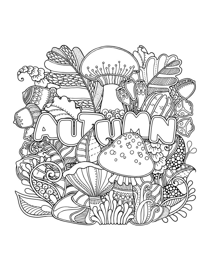 Free Printable Fall Coloring Pages For Adults