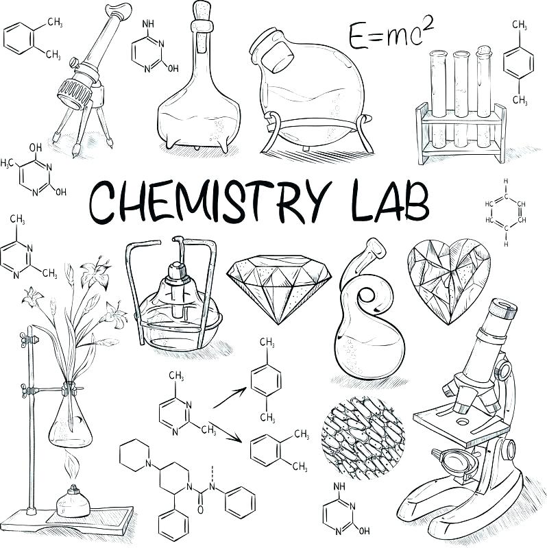 Chemistry Lab - Science Coloring Pages
