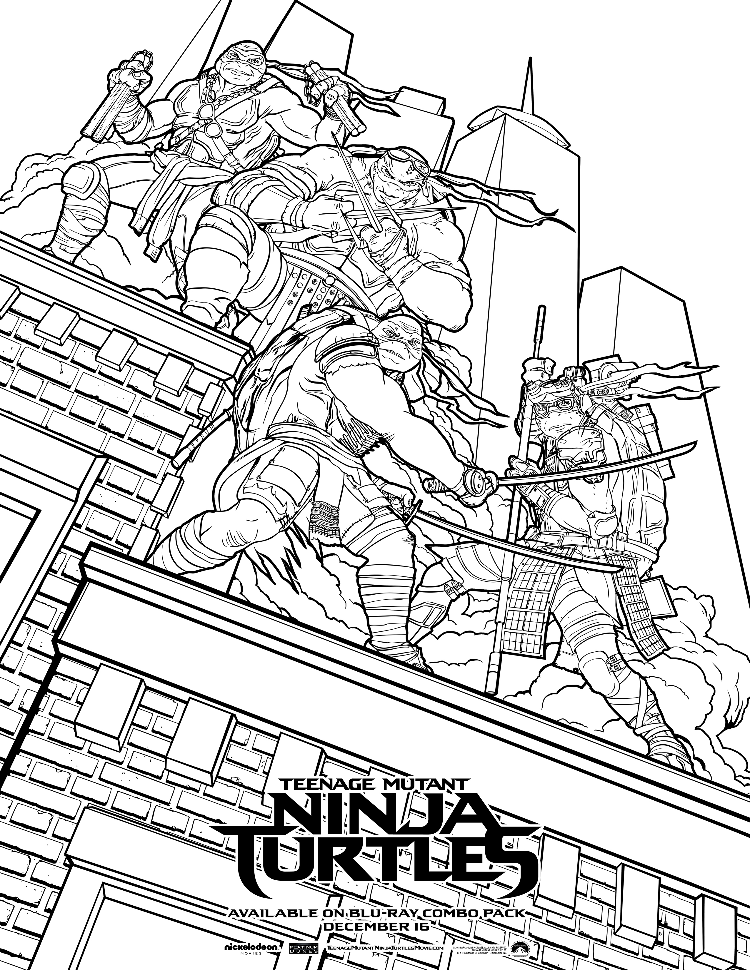 Teenage Mutant Ninja Turtles Coloring Pages Best Coloring Pages For Kids