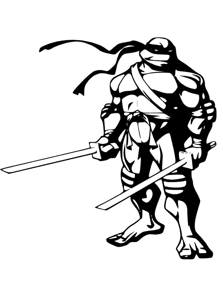 Cool Teenage Mutant Ninja Turtle Coloring Page