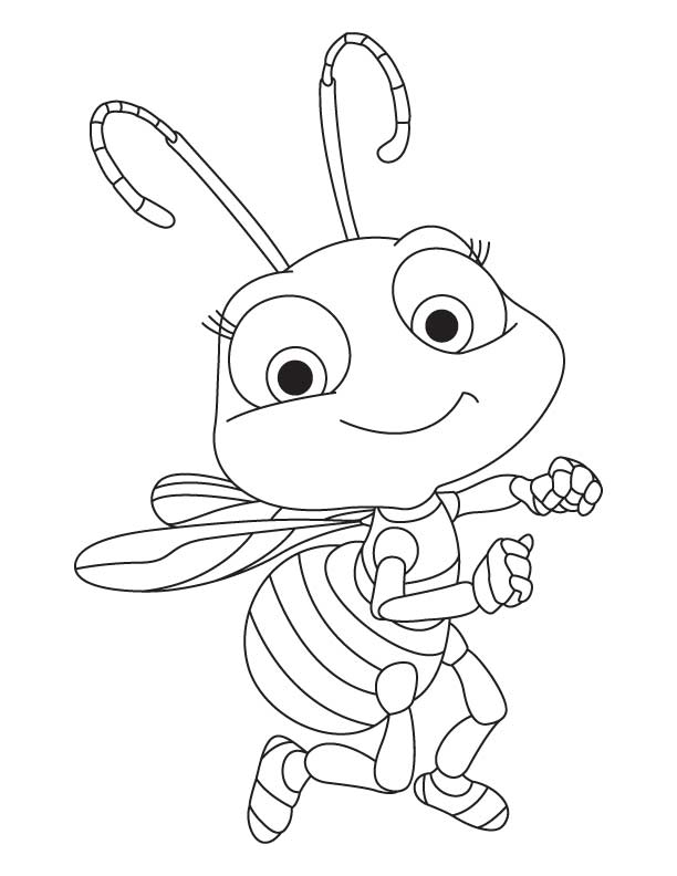 Cute Insect Coloring Page