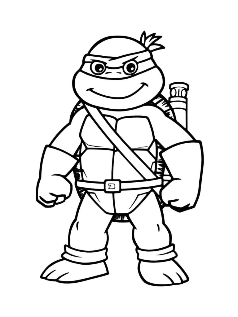 Cute Tmnt Coloring Page