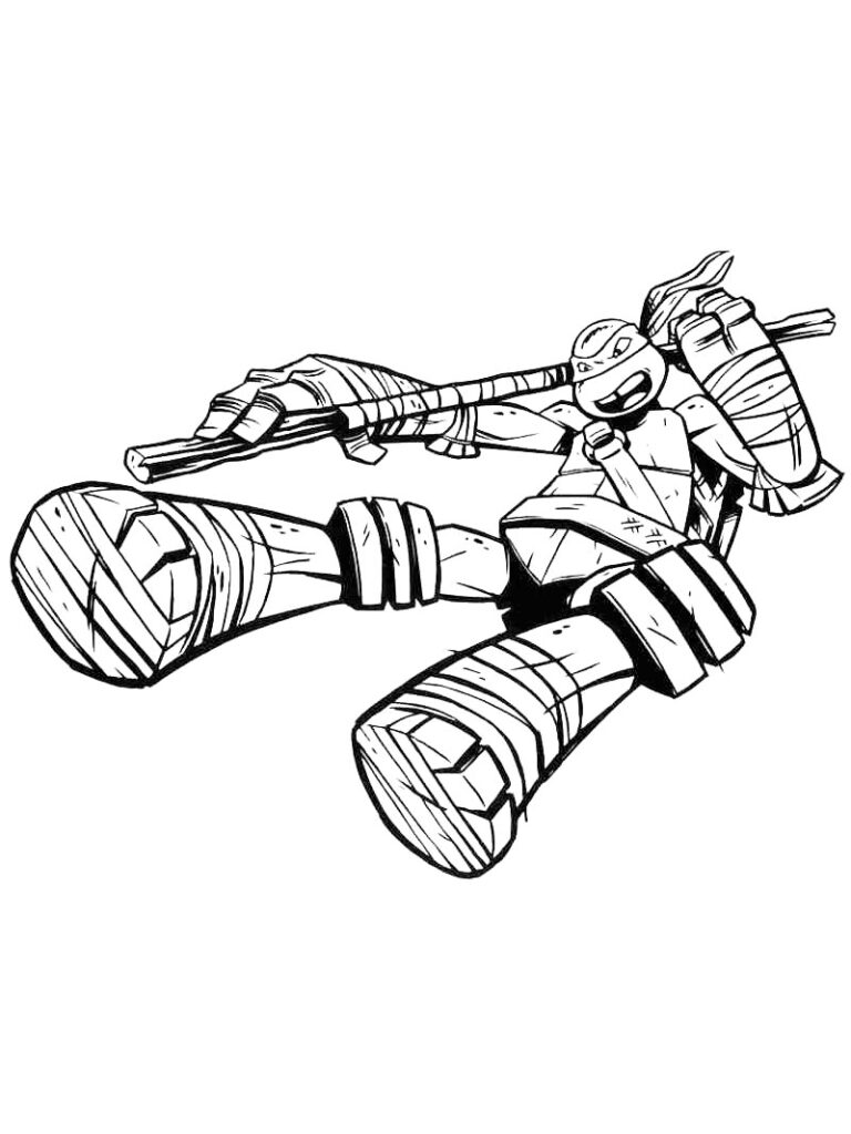 Donatello Ninja Turtle Coloring Page