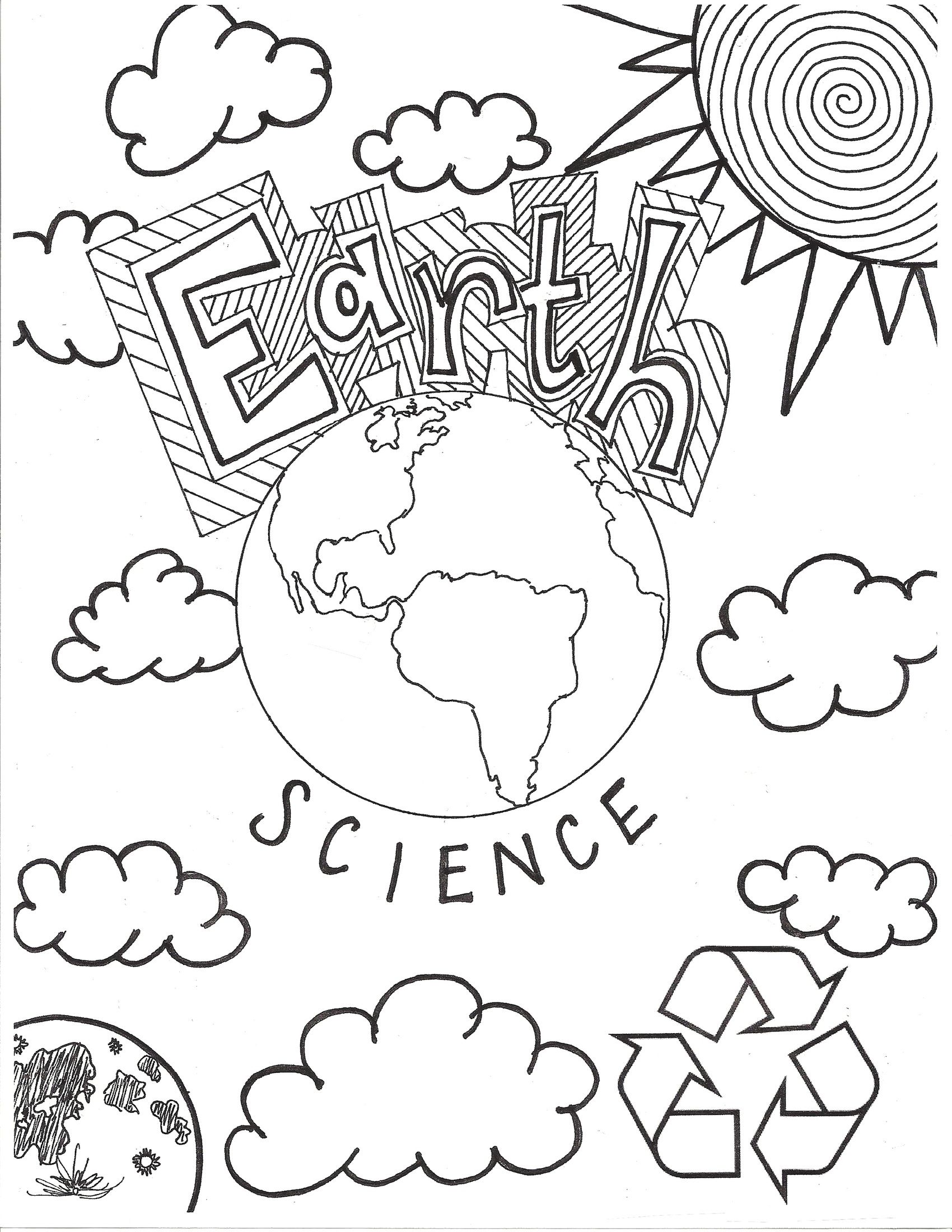 Scientist Coloring Page