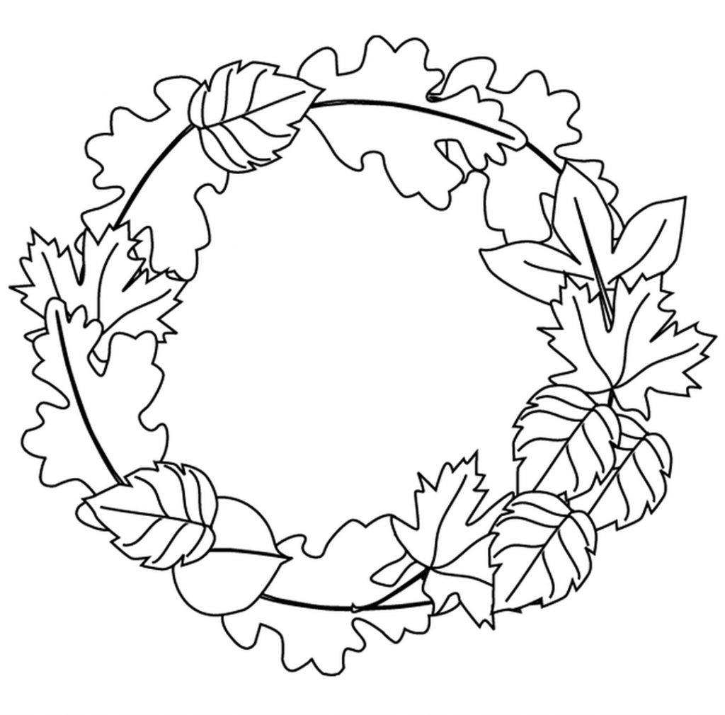 Fall Leaves Arrangement Coloring page