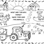 Farm Coloring Page Worksheet