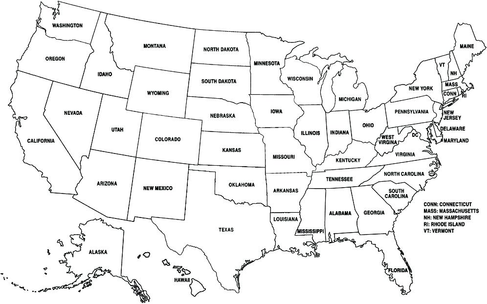 US Map Coloring Pages - Best Coloring Pages For Kids