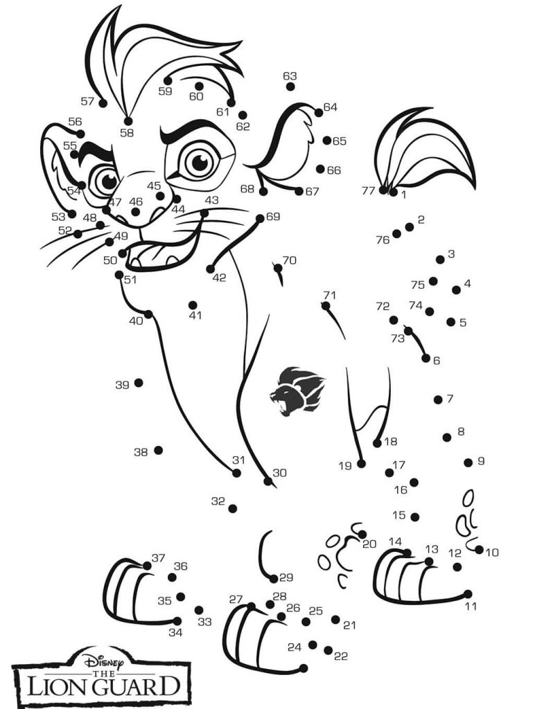 Lion Guard Dot to Dot Coloring Page