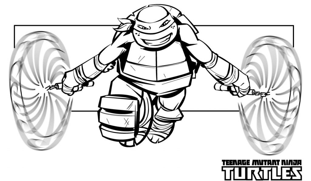 Nunchucks - Teenage Mutant Ninja Turtles Coloring Pages