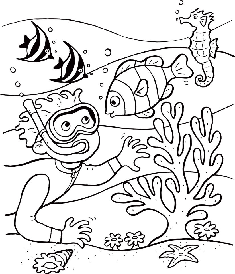 Ocean Coloring Pages For Kids Wy1m9