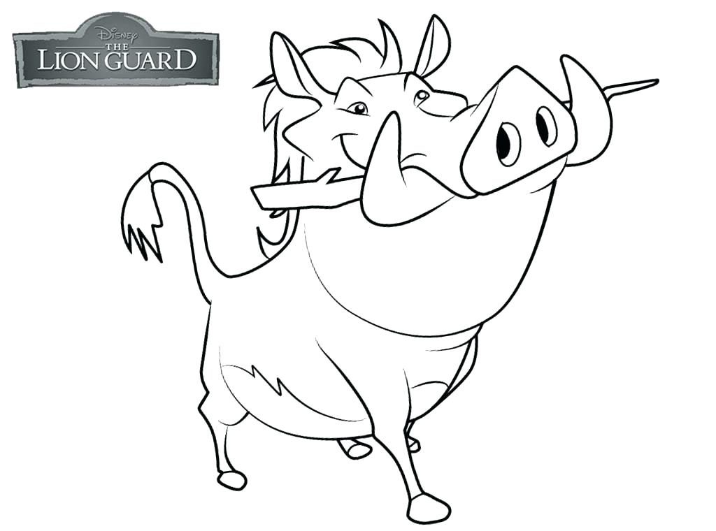 Pumba Lion Guard Coloring Pages