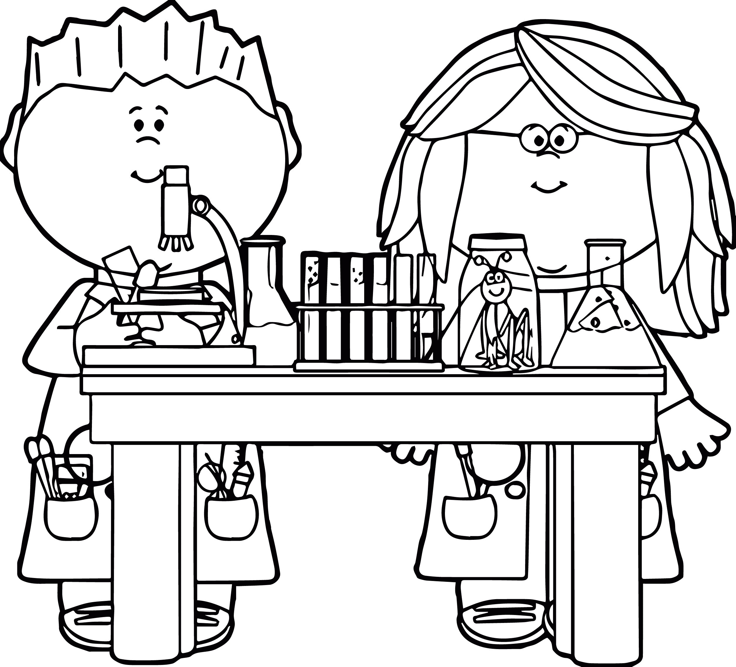 scientist coloring page