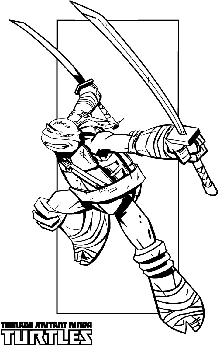 Ninja Turtle Coloring Page - Ultra Coloring Pages