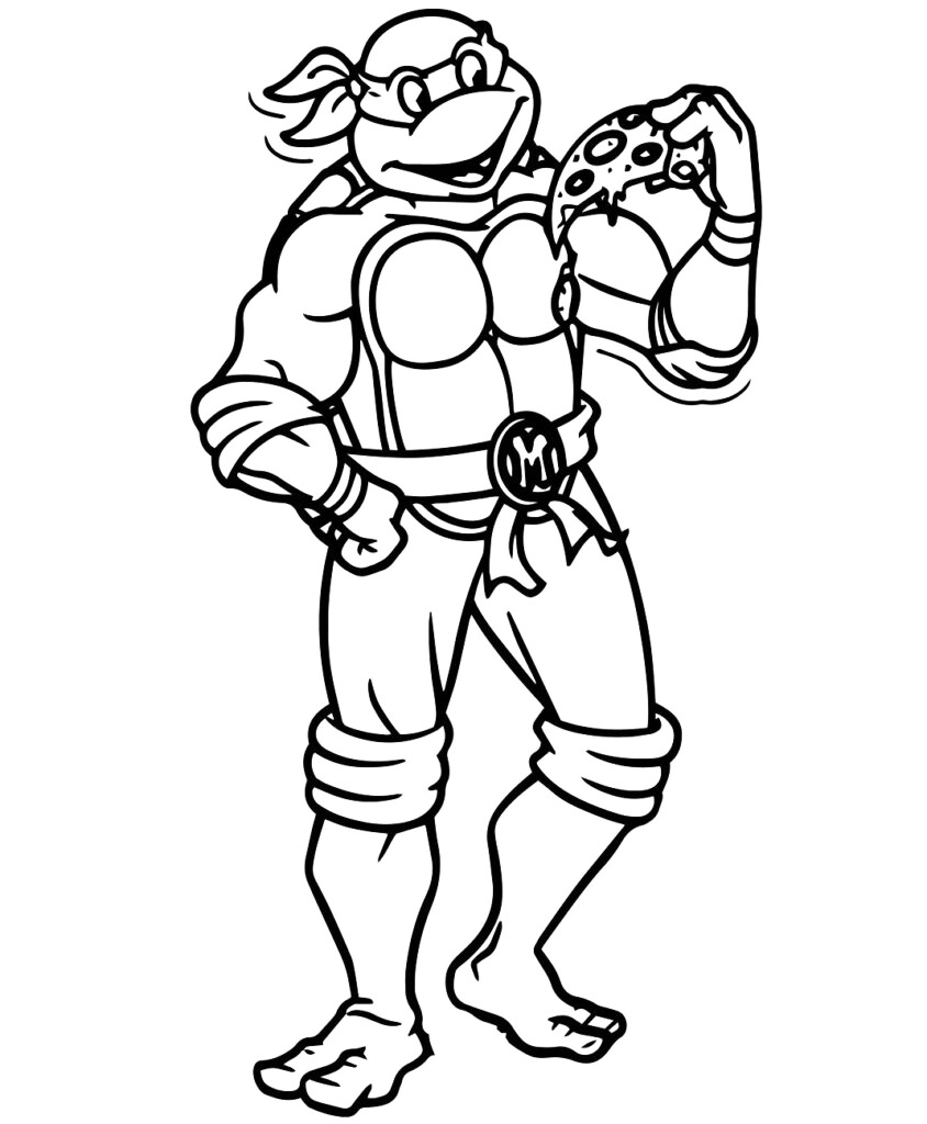 Tmnt Pizza Coloring Page