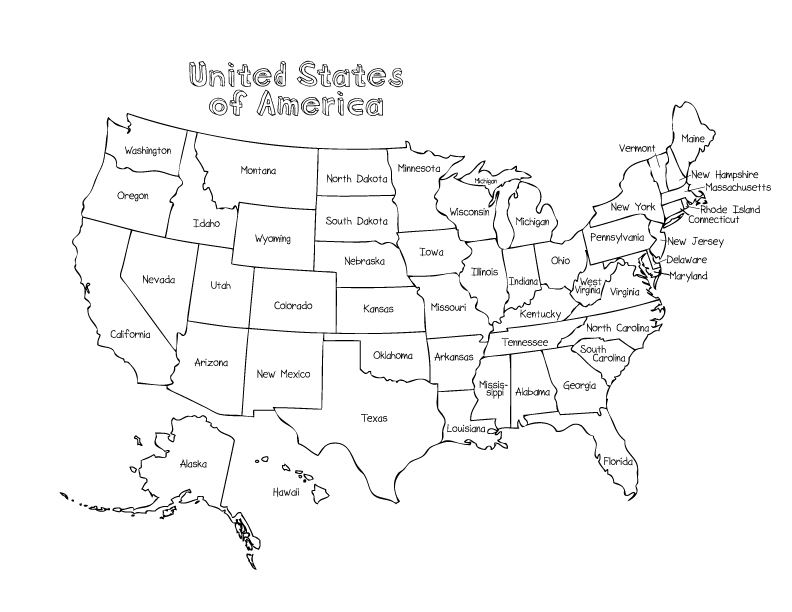 Download US Map Coloring Pages - Best Coloring Pages For Kids