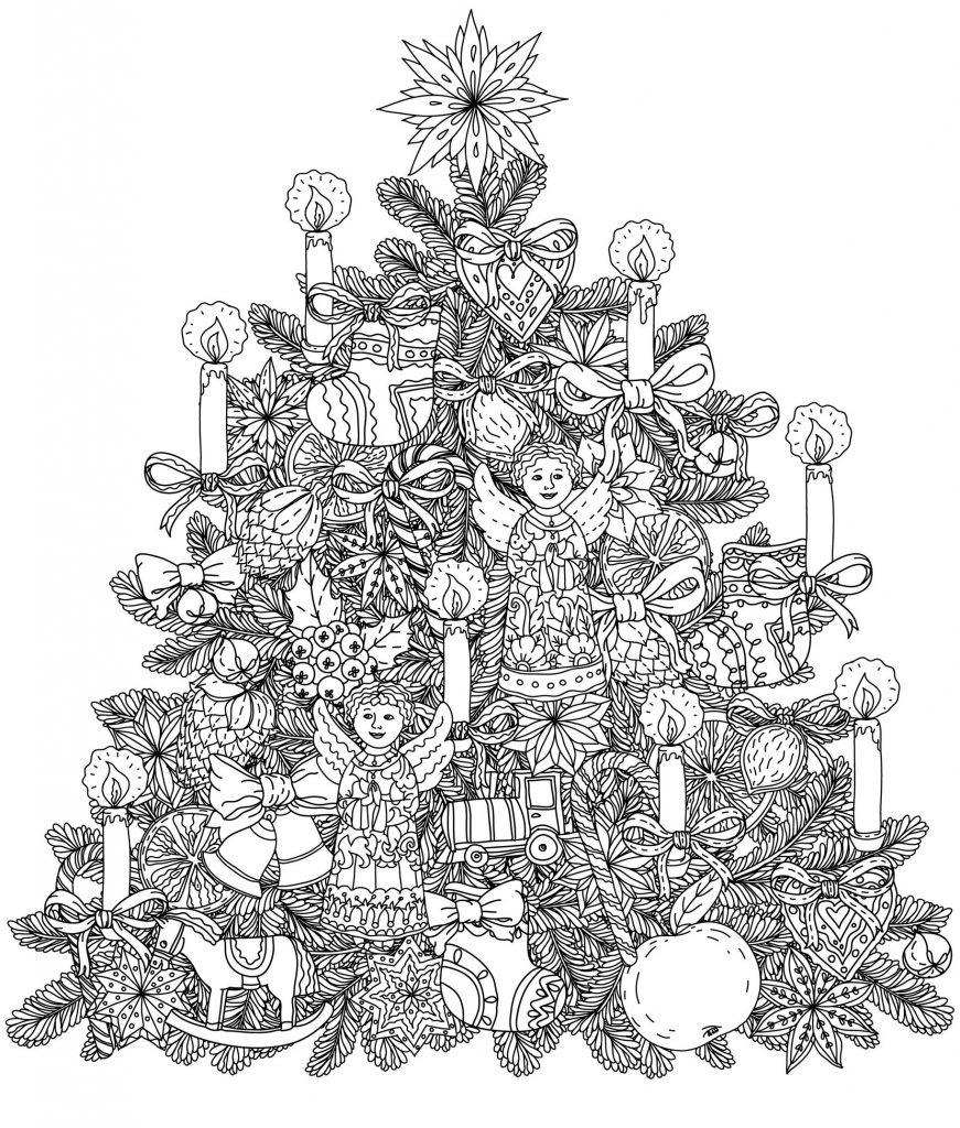 Christmas Tree Coloring Page