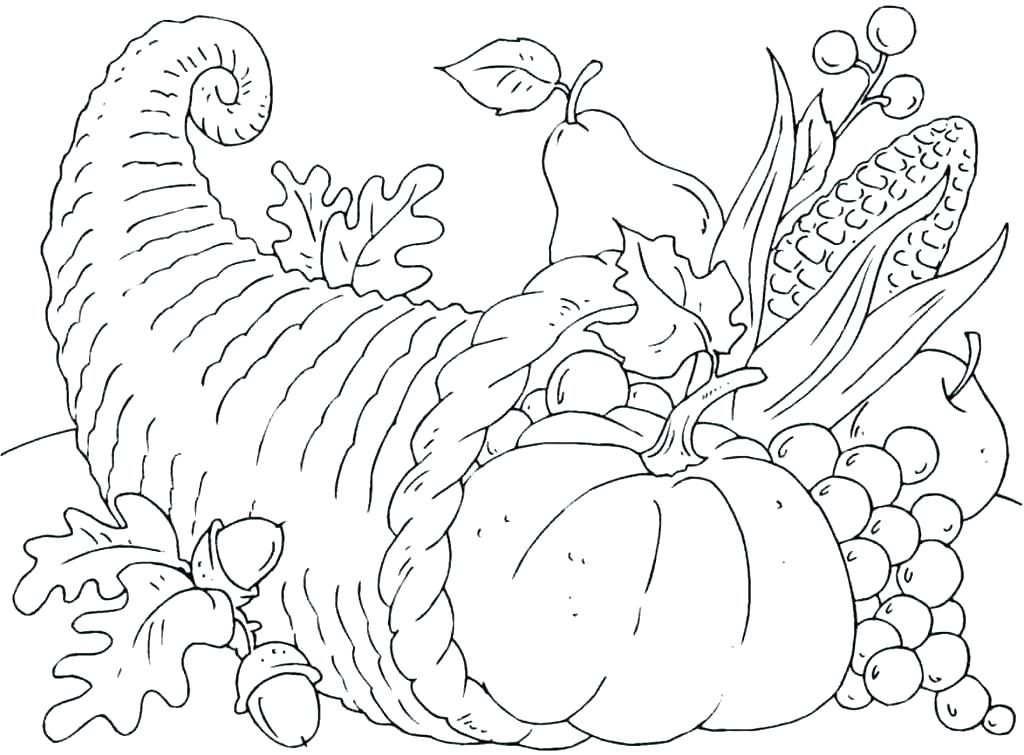 Cornucopia - November Coloring Pages