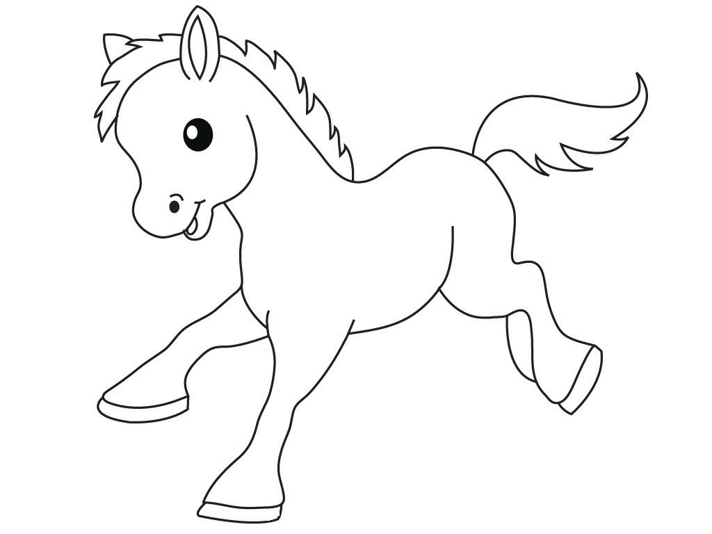 Cute Baby Pony Coloring Page