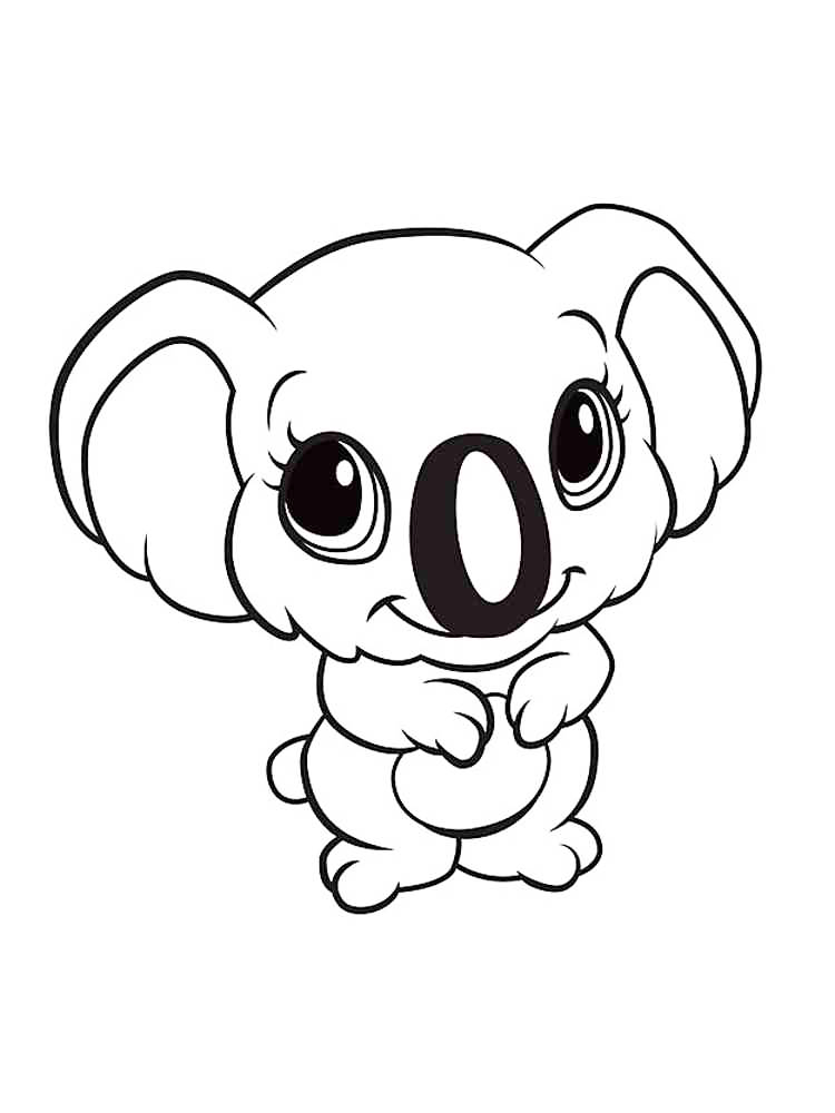 Cute Koala Coloring Page
