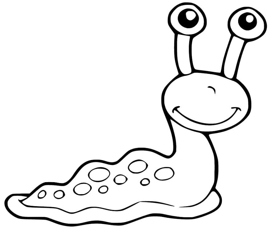 Cute Snail Coloring Page