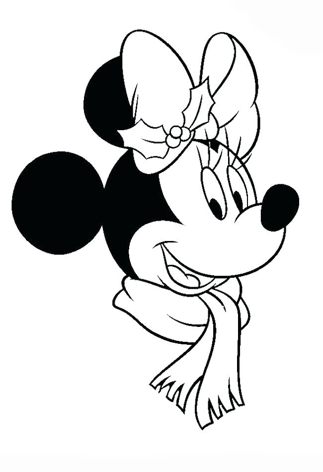 Disney Coloring Pages Minnie Christmas