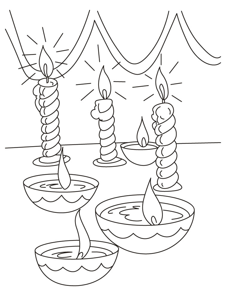 Diwali In October Coloring Page