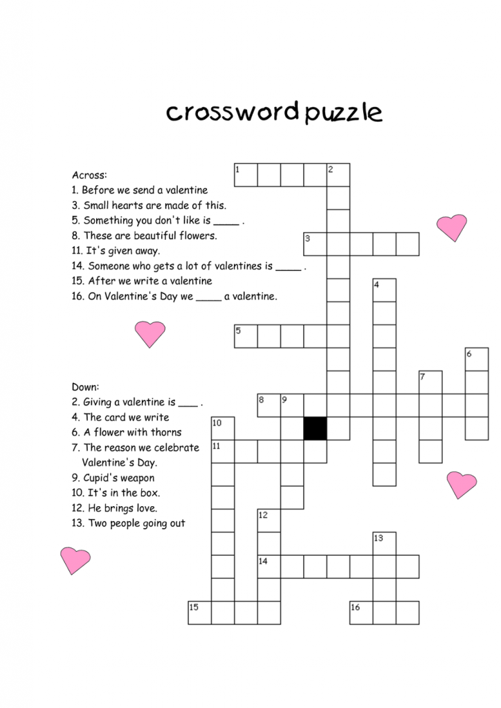 Crossword Puzzles For Kids - Best Coloring Pages For Kids