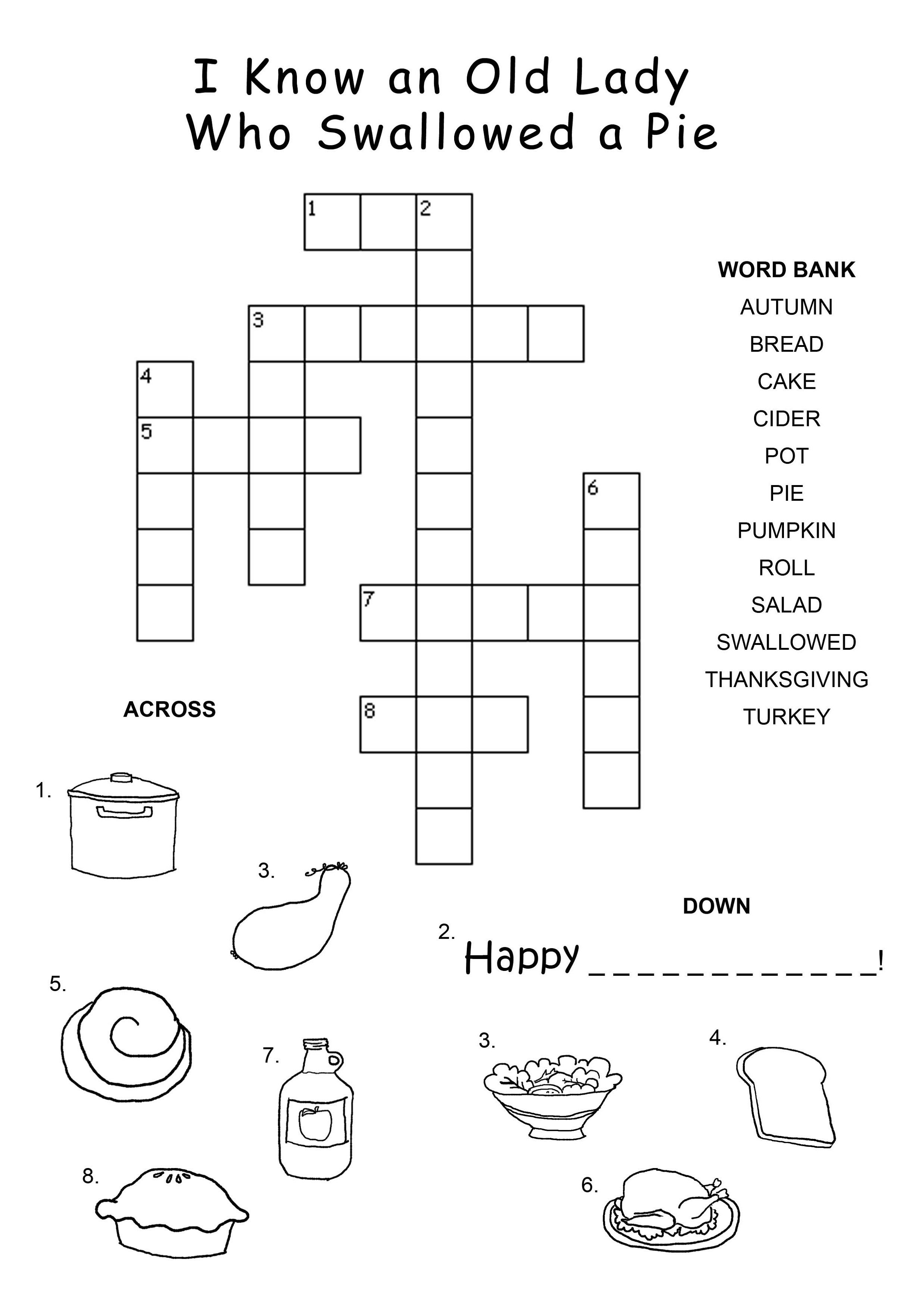 Free Printable Crossword Puzzle 3
