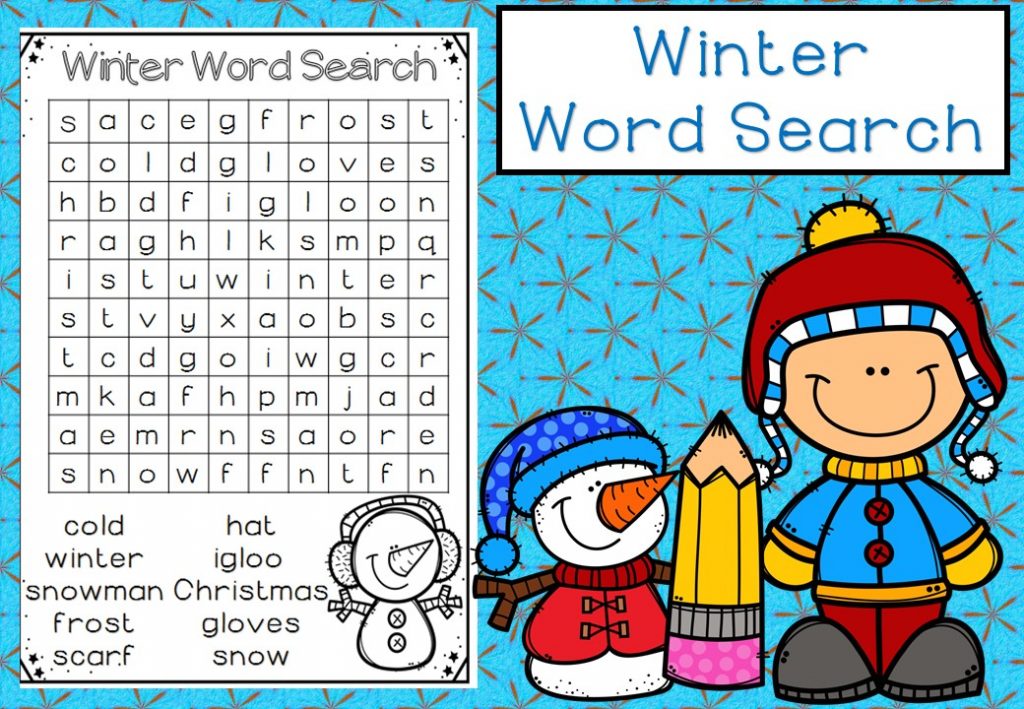 Free Winter Word Search