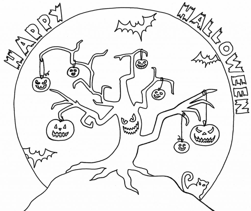 Happy Halloween - October Coloring Pages