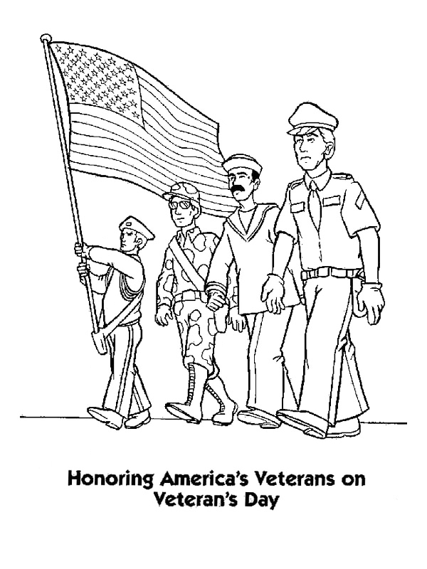 Honoring Veterans Coloring Page