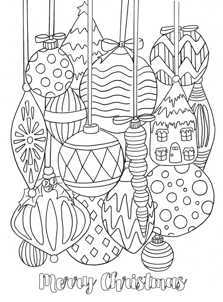 Merry Merry Christmas Coloring Page Printables